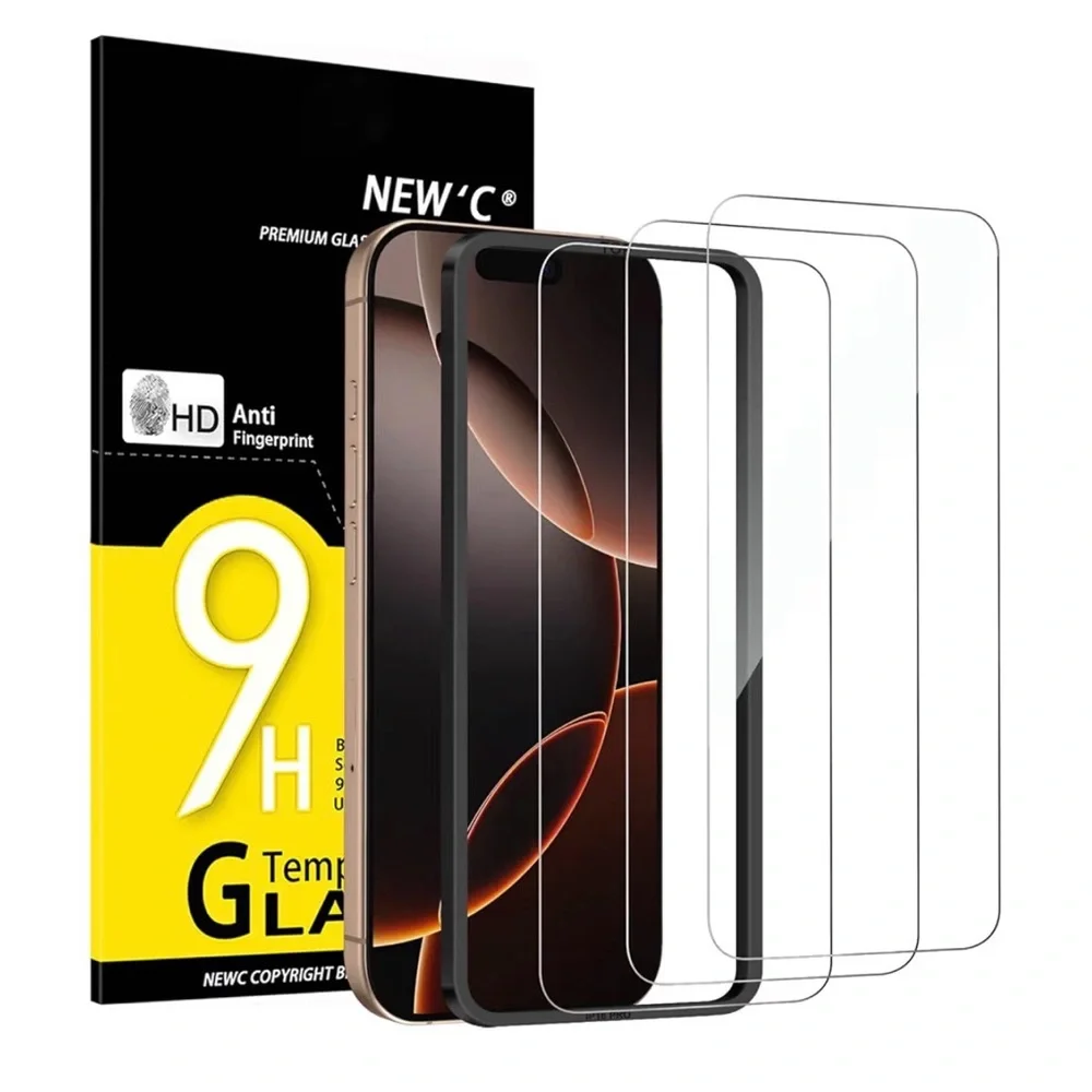 NEW'C 3 Pack Designed for iPhone 17/17 Pro,iPhone 16 Pro Screen Protector